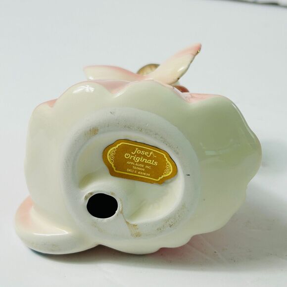 Josef Originals Birthday Girl Angel Figurine Age 6 Pink Gold Cake Topper 4" - Picture 7 of 7